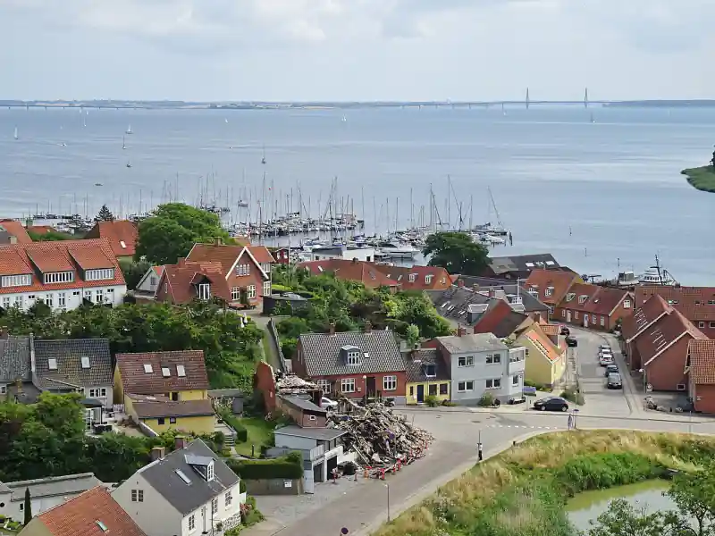 View from Gåsetårnet towards Vordingborg Nordhavn – Vordingborg